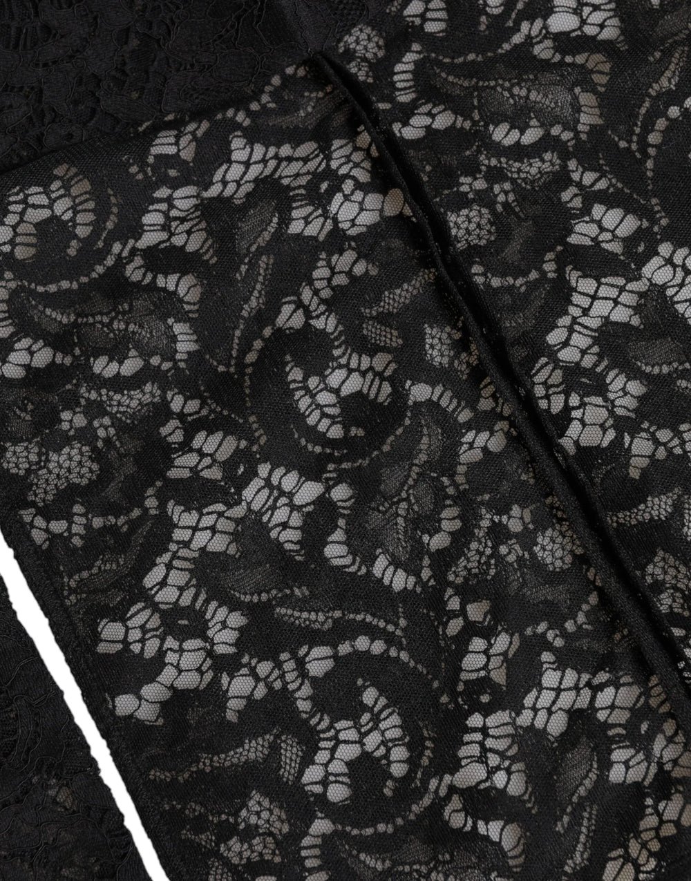 Dolce & Gabbana Black Floral Lace Whole Head Wrap Hat - 58 cm|M - Balaclavas