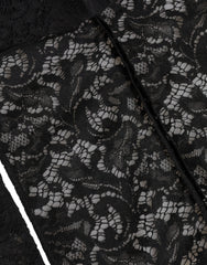 Dolce & Gabbana Black Floral Lace Whole Head Wrap Hat - 58 cm|M - Balaclavas