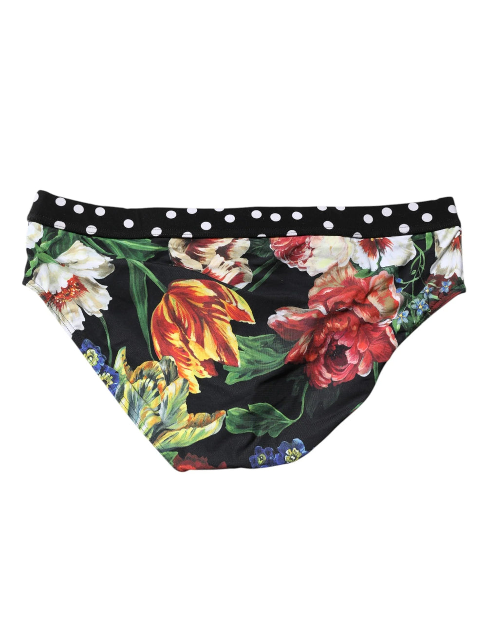 Dolce & Gabbana Black Floral Logo Beachwear Men Brief Swimwear - IT4 | S - Swim Briefs