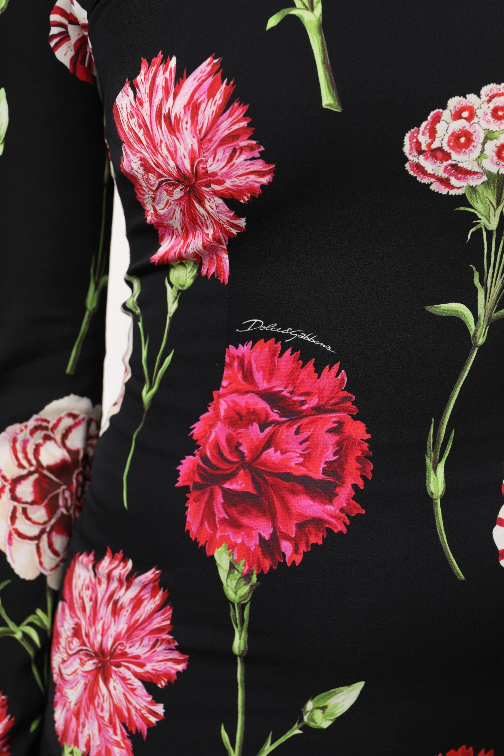 Dolce & Gabbana Black Floral Long Sleeve Women Blouse Top - Blouses