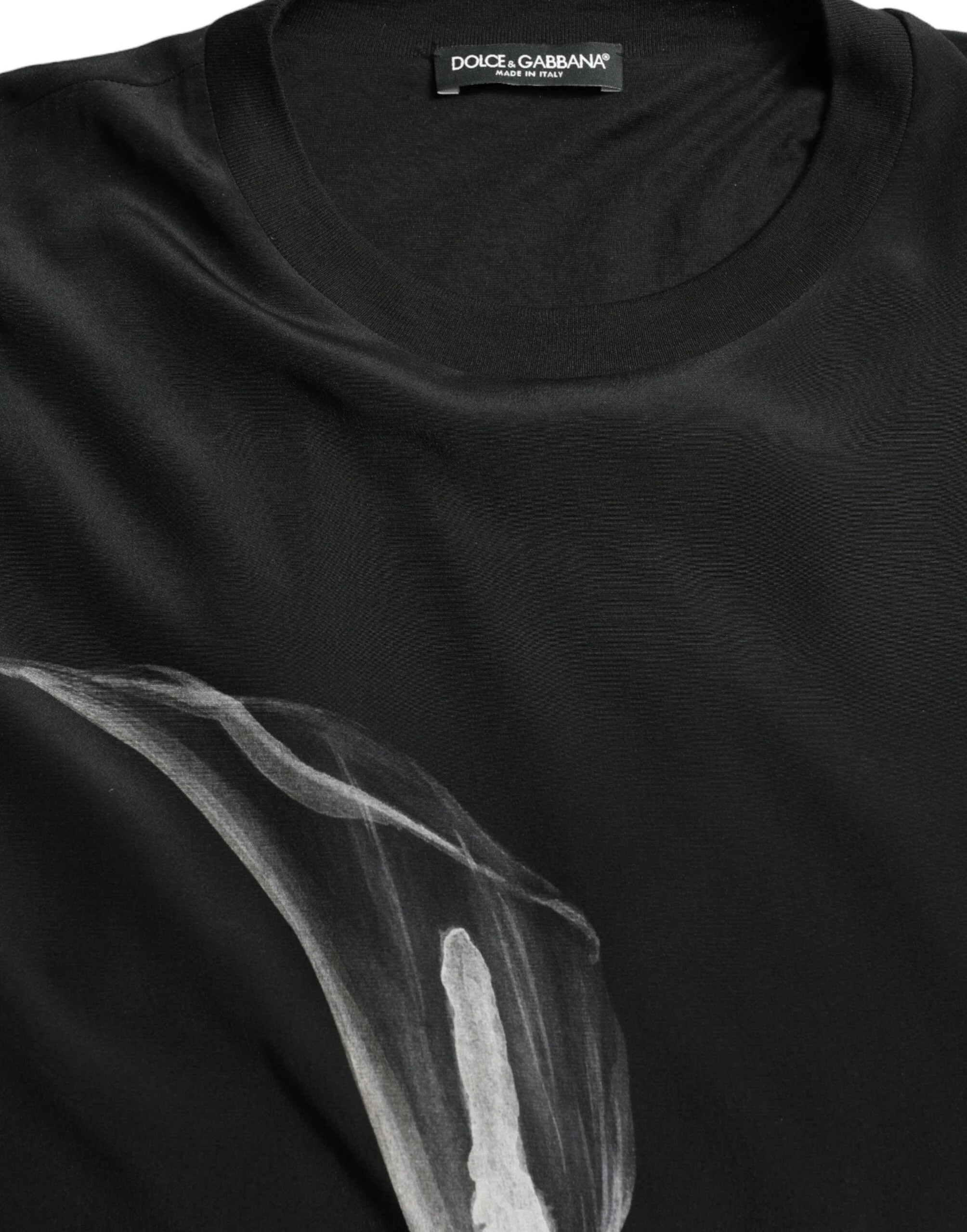 Dolce & Gabbana Black Floral Print Crewneck Pullover Sweater - IT48 | M - Sweaters