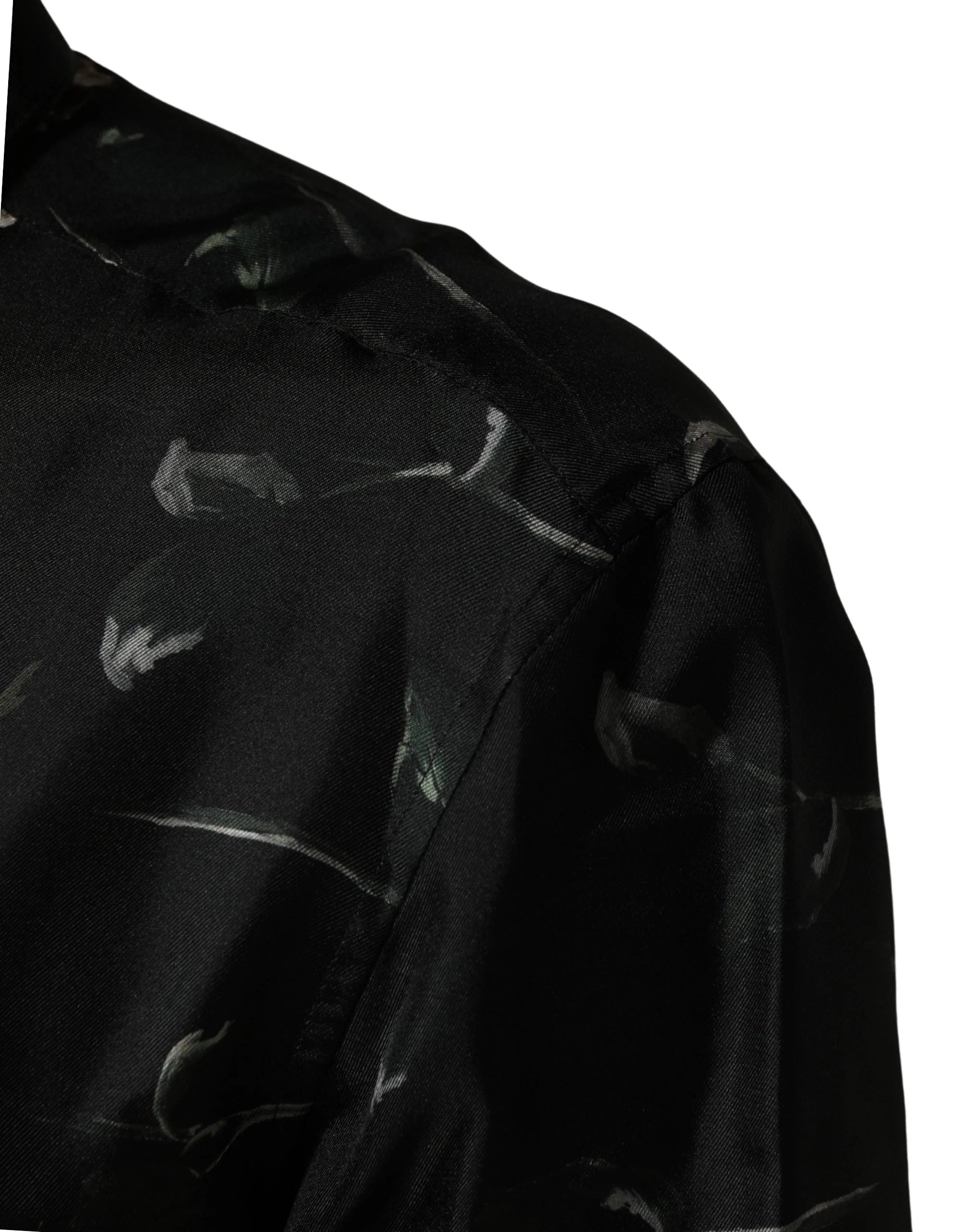 Dolce & Gabbana Black Floral Print Long Sleeves Casual Shirt