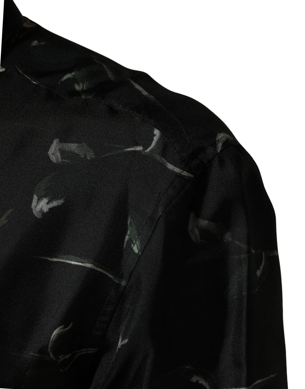 Dolce & Gabbana Black Floral Print Long Sleeves Casual Shirt