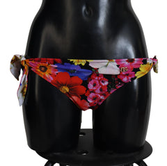 Dolce & Gabbana Black Floral Print Swimsuit Bikini Bottom Swimwear - IT3 | M - Classic Bikinis