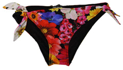 Dolce & Gabbana Black Floral Print Swimsuit Bikini Bottom Swimwear - IT3 | M - Classic Bikinis