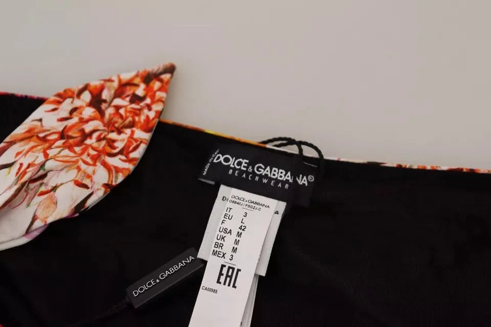 Dolce & Gabbana Black Floral Print Swimsuit Bikini Bottom Swimwear - IT3 | M - Classic Bikinis