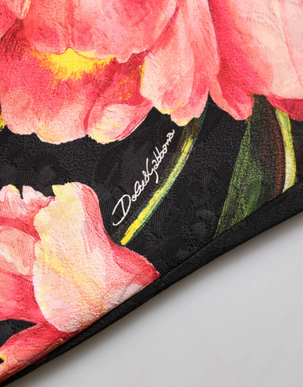 Dolce & Gabbana Black Floral Print Viscose A-line Mini Dress - IT38 | XS