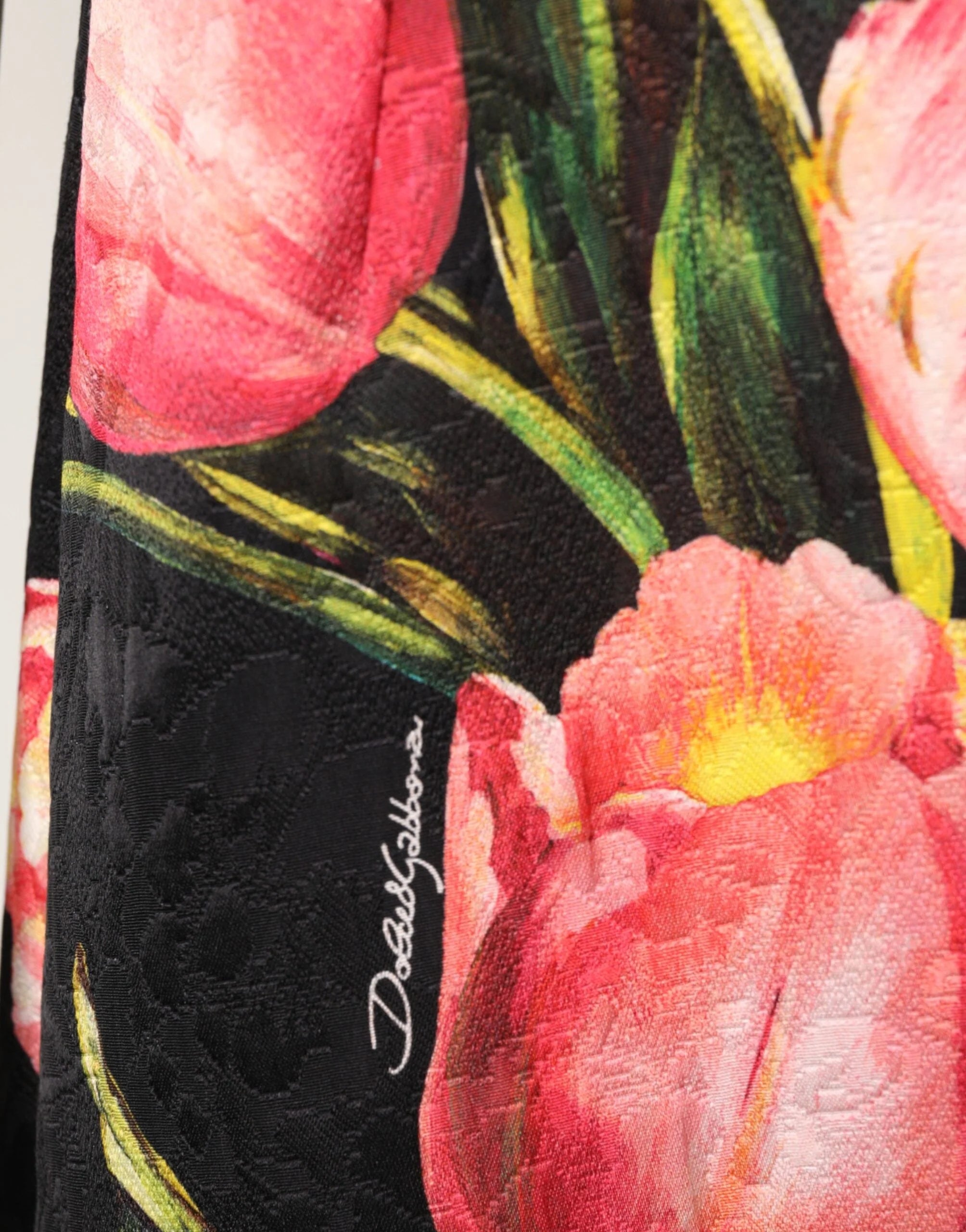 Dolce & Gabbana Black Floral Print Viscose A-line Mini Dress - IT38 | XS