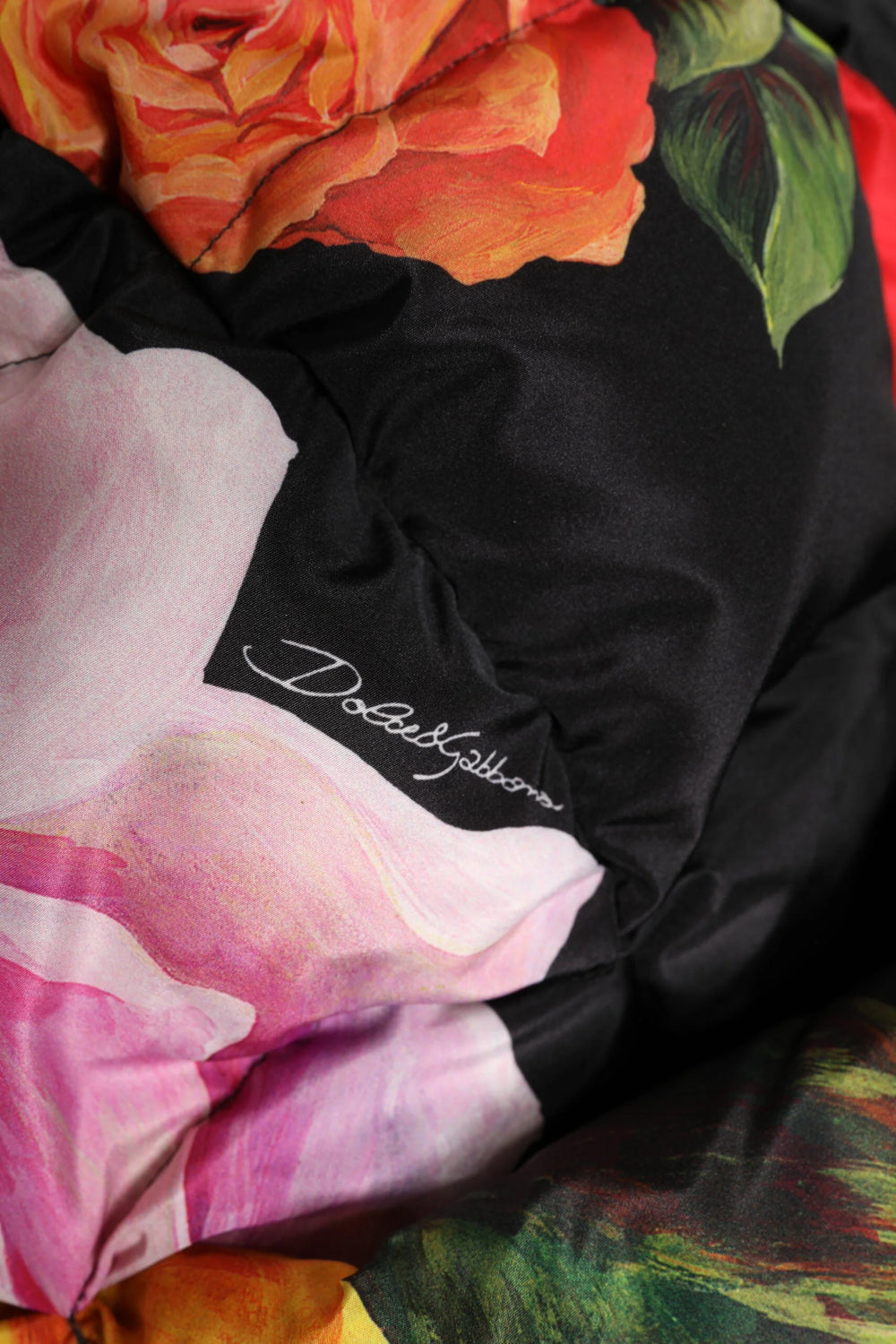 Dolce & Gabbana Black Floral Print Whole Head Wrap Hat - Headdresses