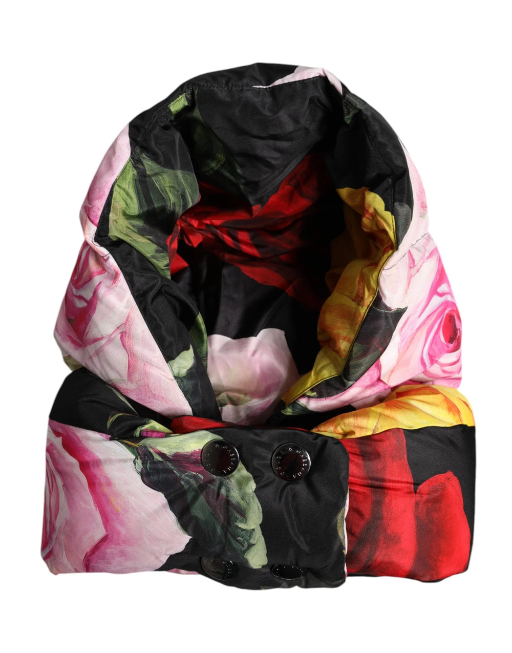 Dolce & Gabbana Black Floral Print Whole Head Wrap Hat - Headdresses