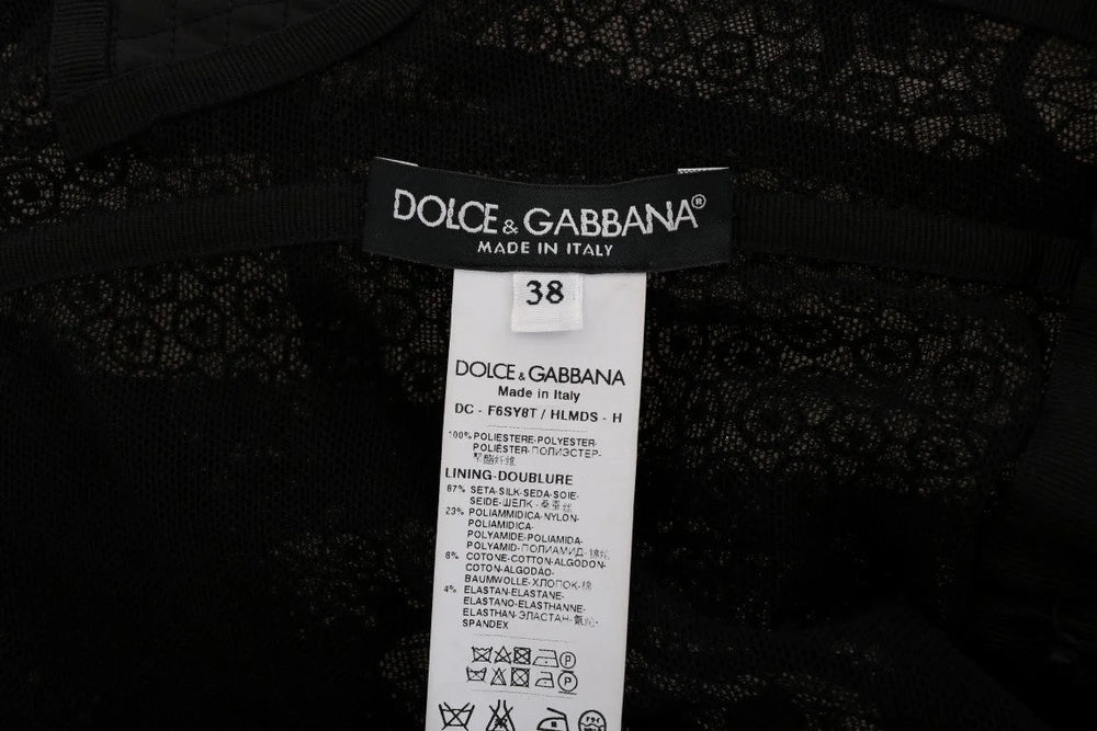 Dolce & Gabbana Black Floral Sheath Dress - IT38|XS - Dresses