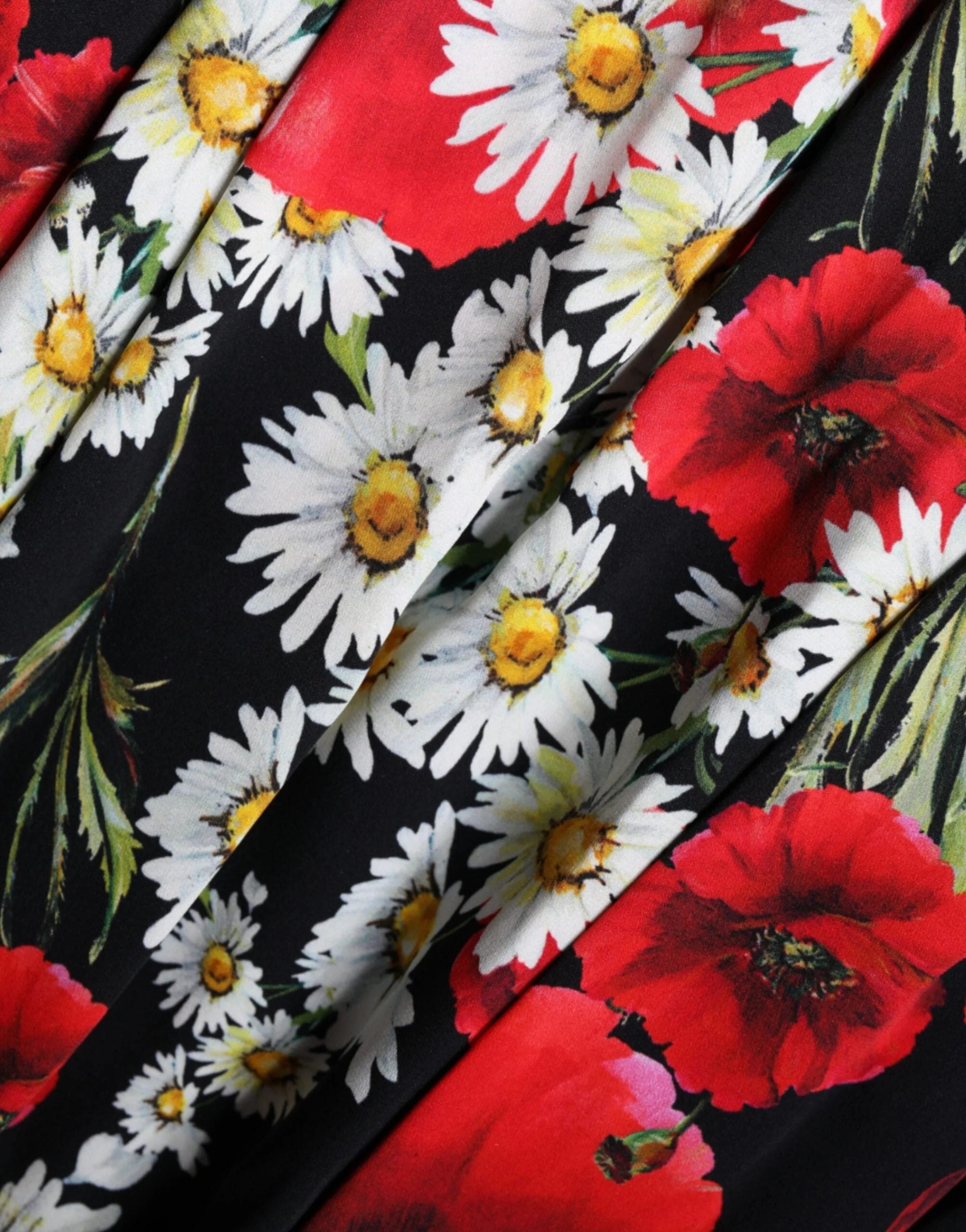 Dolce & Gabbana Black Floral Silk Sleeveless Long Gown Dress - IT42|M - Dresses