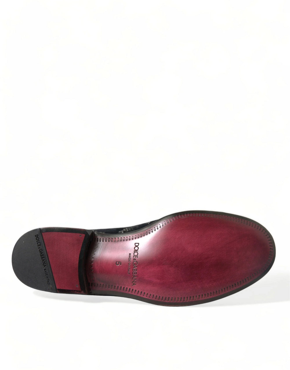 Dolce & Gabbana Black Floral Slippers Men Loafers Dress Shoes - EU39/US6