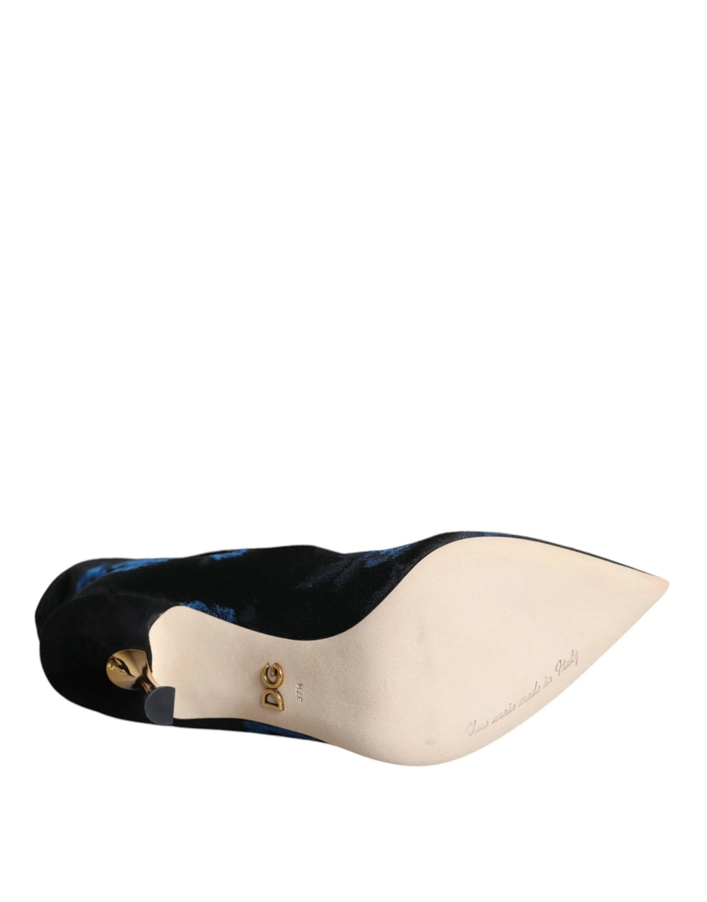 Dolce & Gabbana Black Floral Stretch Mid Calf Boots Shoes - EU38/US7.5 - Boots