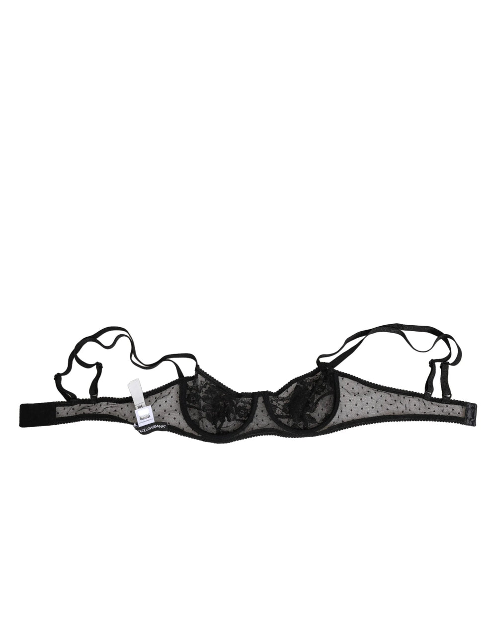 Dolce & Gabbana Black Floral Underwired Balconette Bra Underwear - IT2 | S - Bras