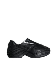 Dolce & Gabbana Black Foiled Rubber Toy Low Top Men Sneakers Shoes - EU44/US11 - Sneakers