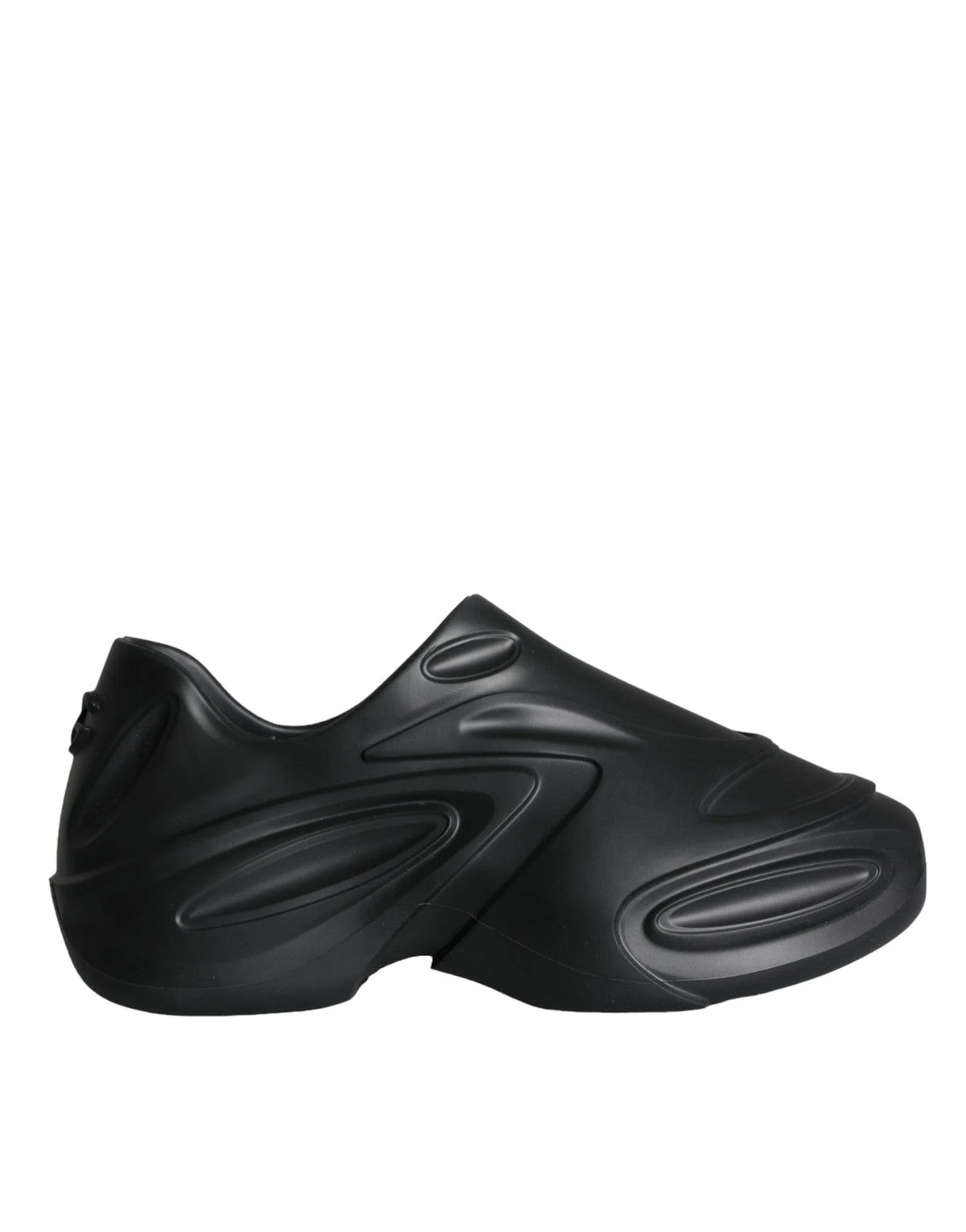 Dolce & Gabbana Black Foiled Rubber Toy Low Top Sneakers Shoes - EU44/US11 - Sneakers