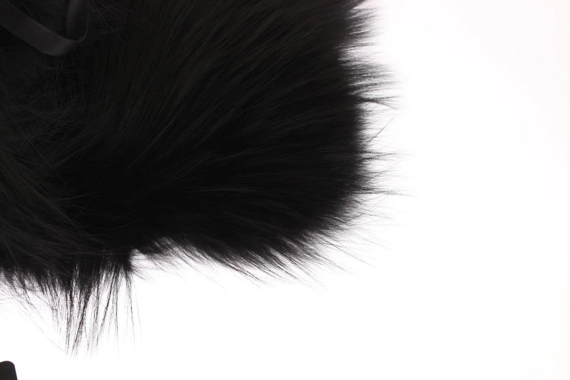 Dolce & Gabbana Black Fox Fur Collar Scarf - Scarves & Shawls