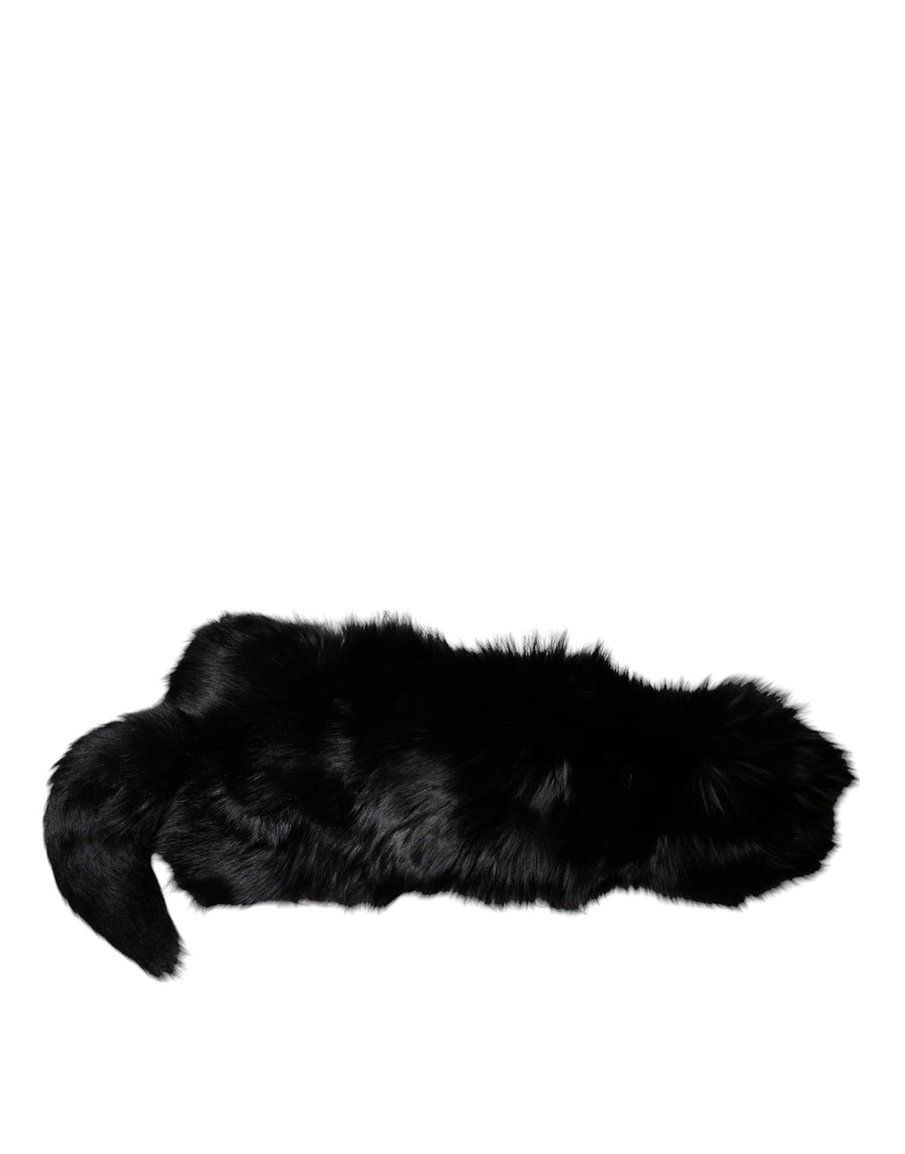 Dolce & Gabbana Black Fox Fur Neck Wrap Warmer Winter Scarf - Scarves & Shawls