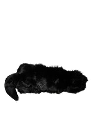 Dolce & Gabbana Black Fox Fur Neck Wrap Warmer Winter Scarf - Scarves & Shawls