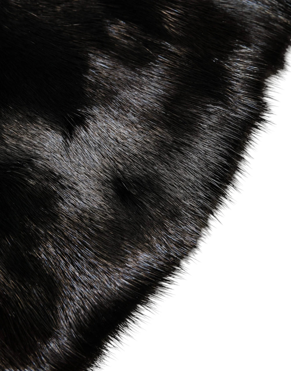 Dolce & Gabbana Black Fur Shawl Neck Wrap Cover Collar Scarf - IT40|S