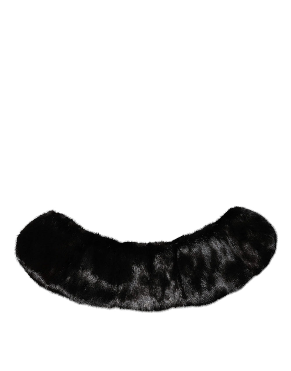 Dolce & Gabbana Black Fur Shawl Neck Wrap Cover Collar Scarf - IT40|S
