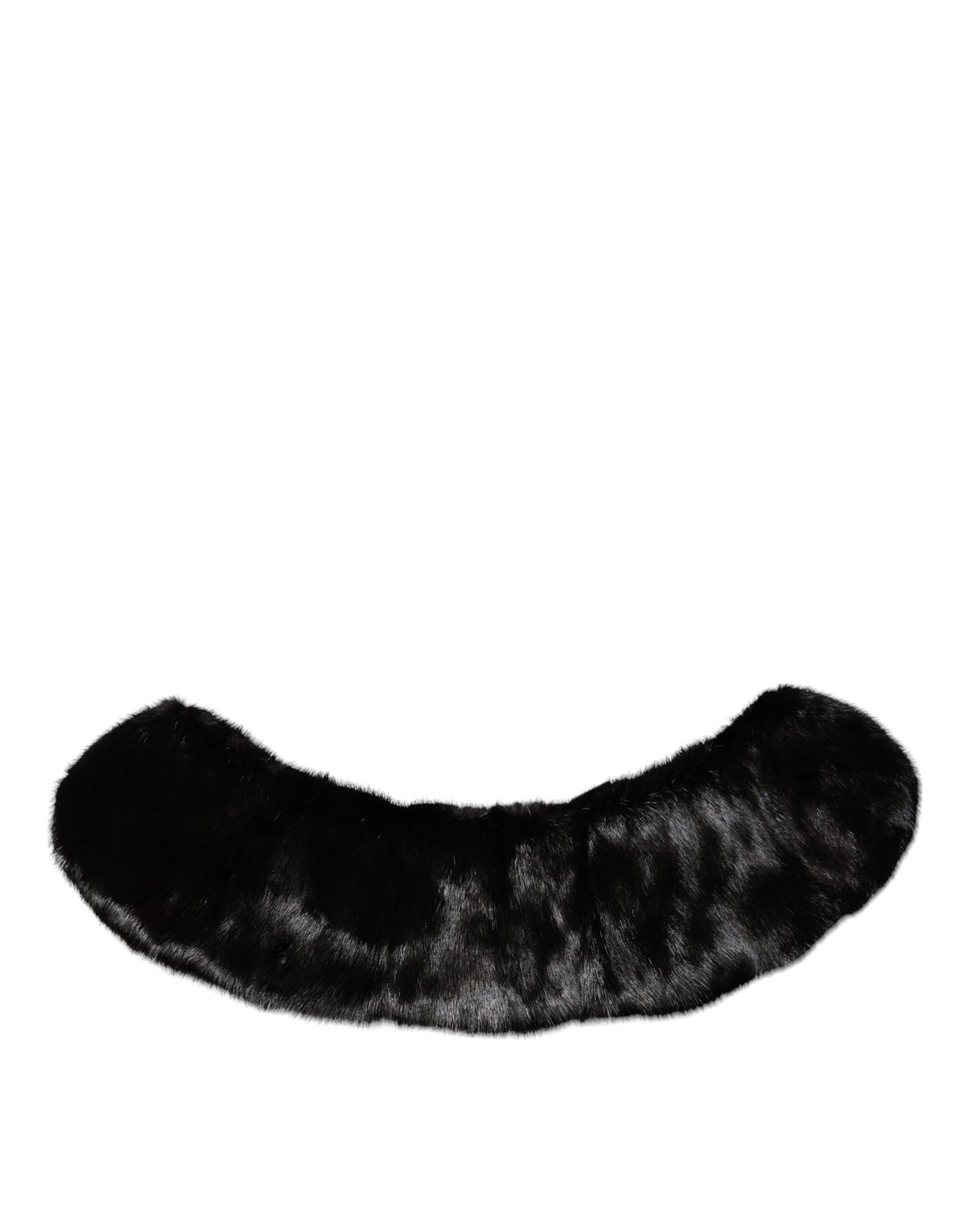 Dolce & Gabbana Black Fur Shawl Neck Wrap Cover Collar Scarf - IT40|S
