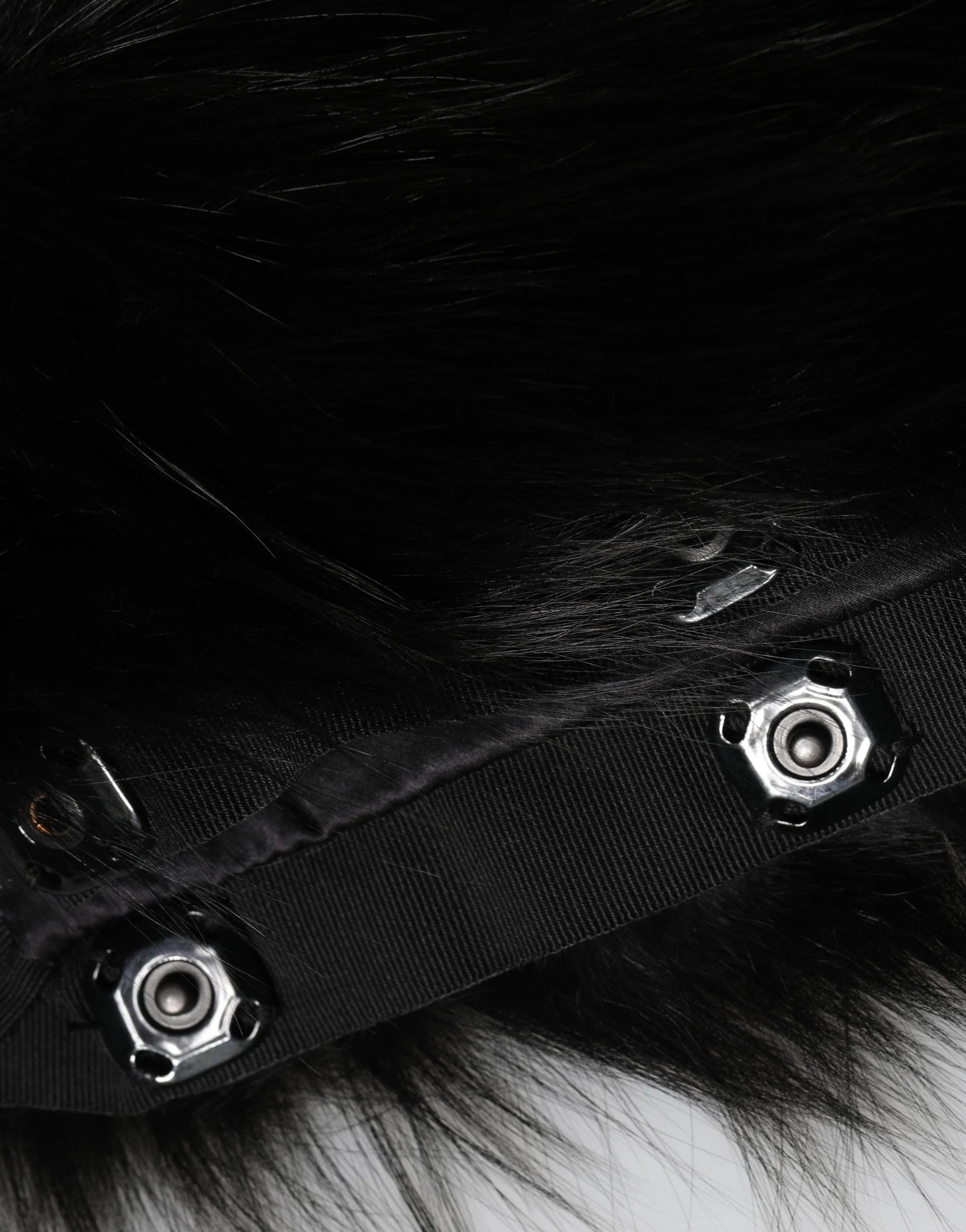 Dolce & Gabbana Black Fur Shoulder Collar Wrap Shawl Scarf