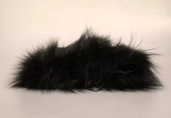 Dolce & Gabbana Black Fur Shoulder Collar Wrap Shawl Scarf - Scarves & Shawls