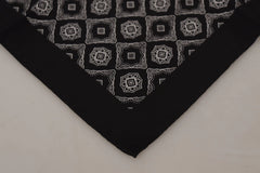 Dolce & Gabbana Black Geometric Patterned Square Handkerchief Scarf - Handkerchiefs