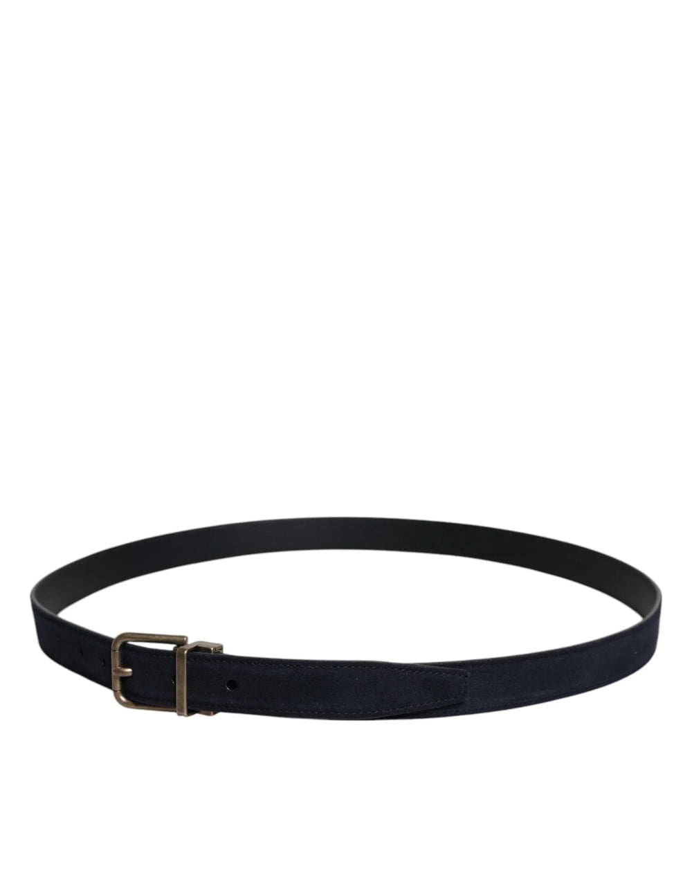 Dolce & Gabbana Black Goat Leather Metal Buckle Classic Belt - 110 cm / 44 Inches - Belts