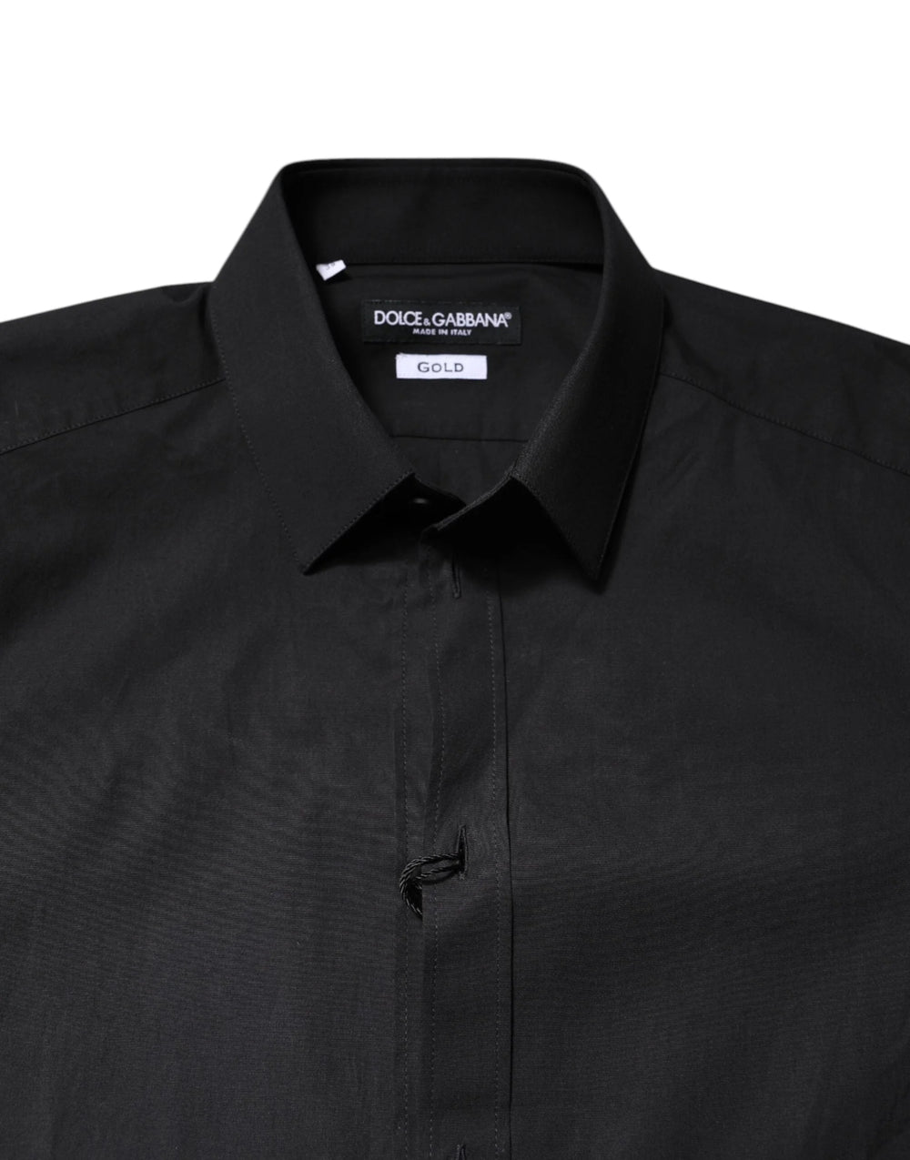 Dolce & Gabbana Black GOLD Cotton Dress Formal Shirt - Shirts