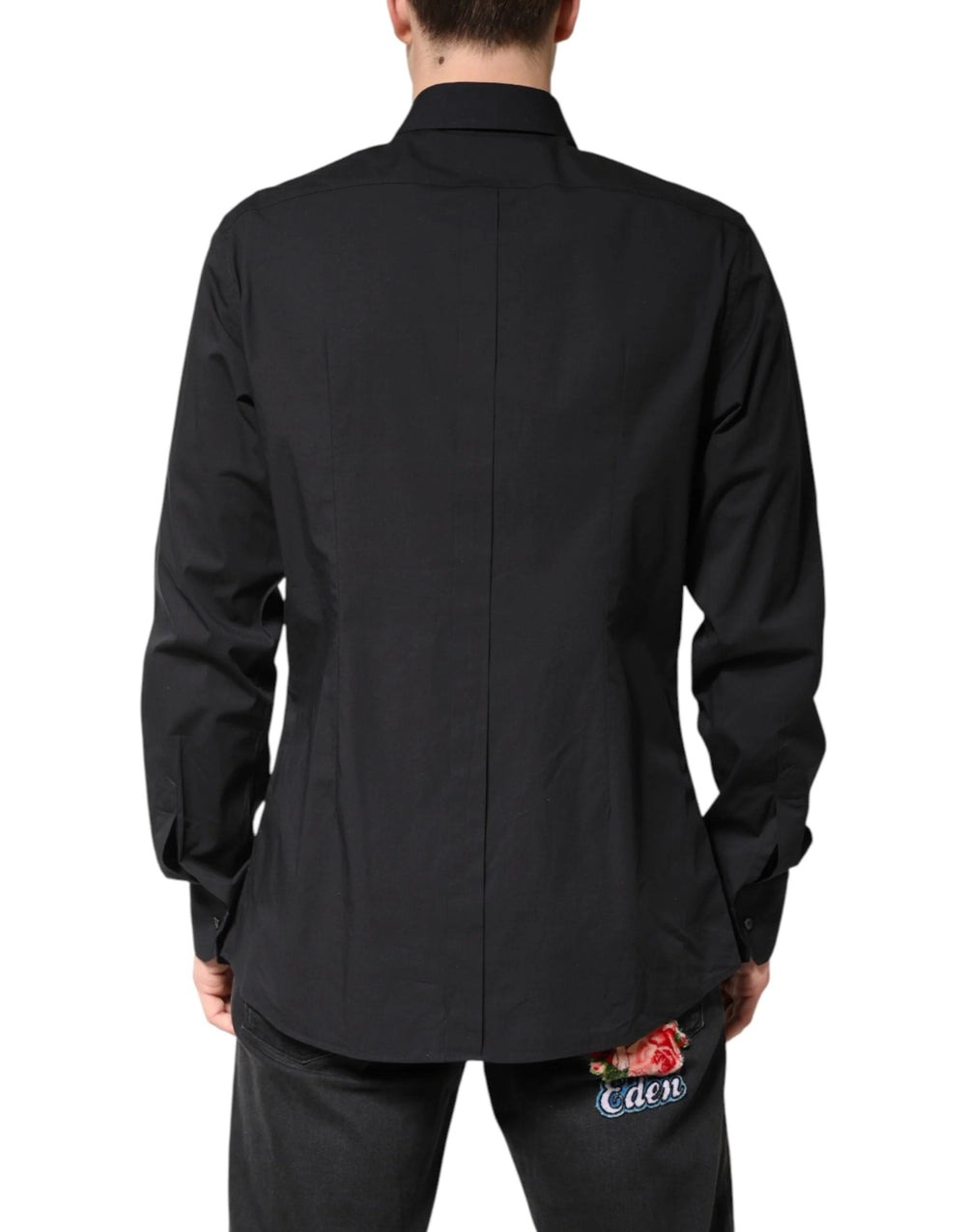 Dolce & Gabbana Black GOLD Cotton Men Dress Formal Shirt - IT43 | 2XL