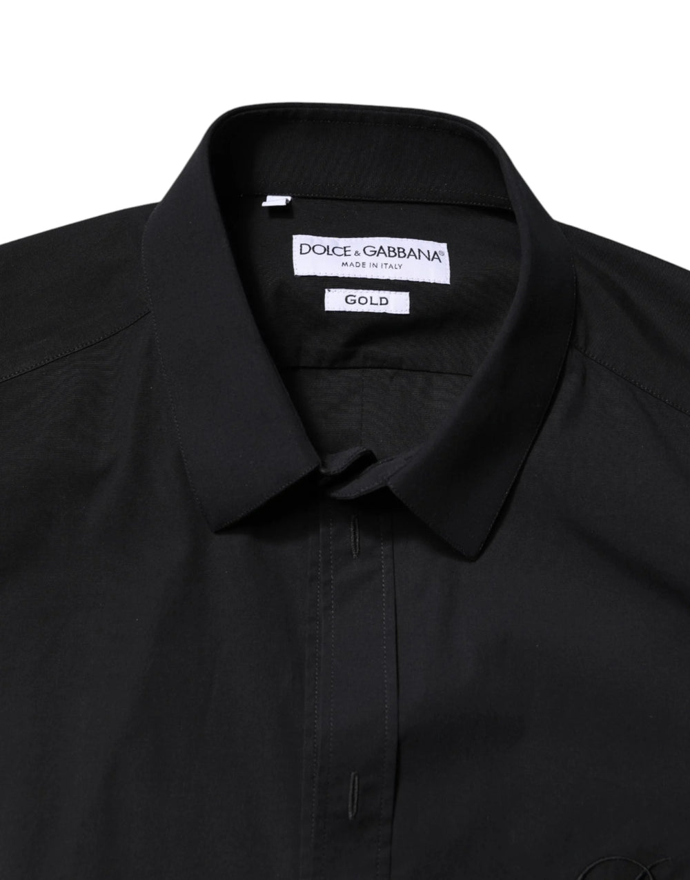 Dolce & Gabbana Black GOLD Cotton Men Dress Formal Shirt - IT43 | 2XL