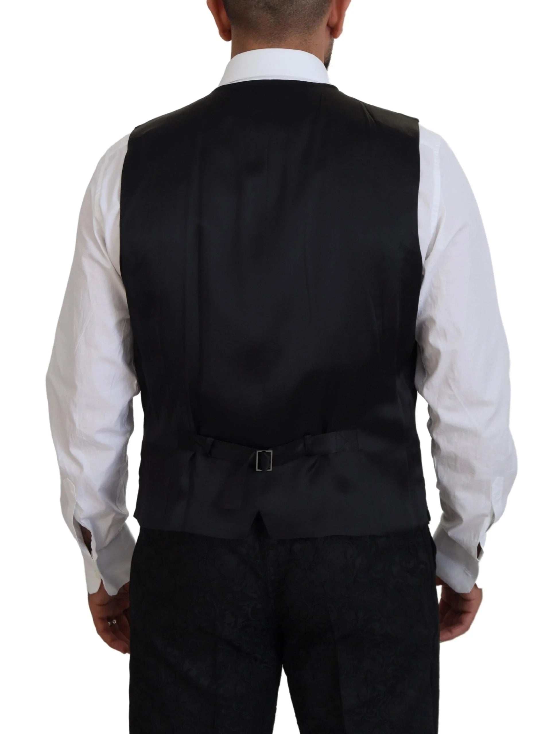 Dolce & Gabbana Black Gold Fantasy Tuxedo Slim Fit Suit - IT46 | S - Tuxedos