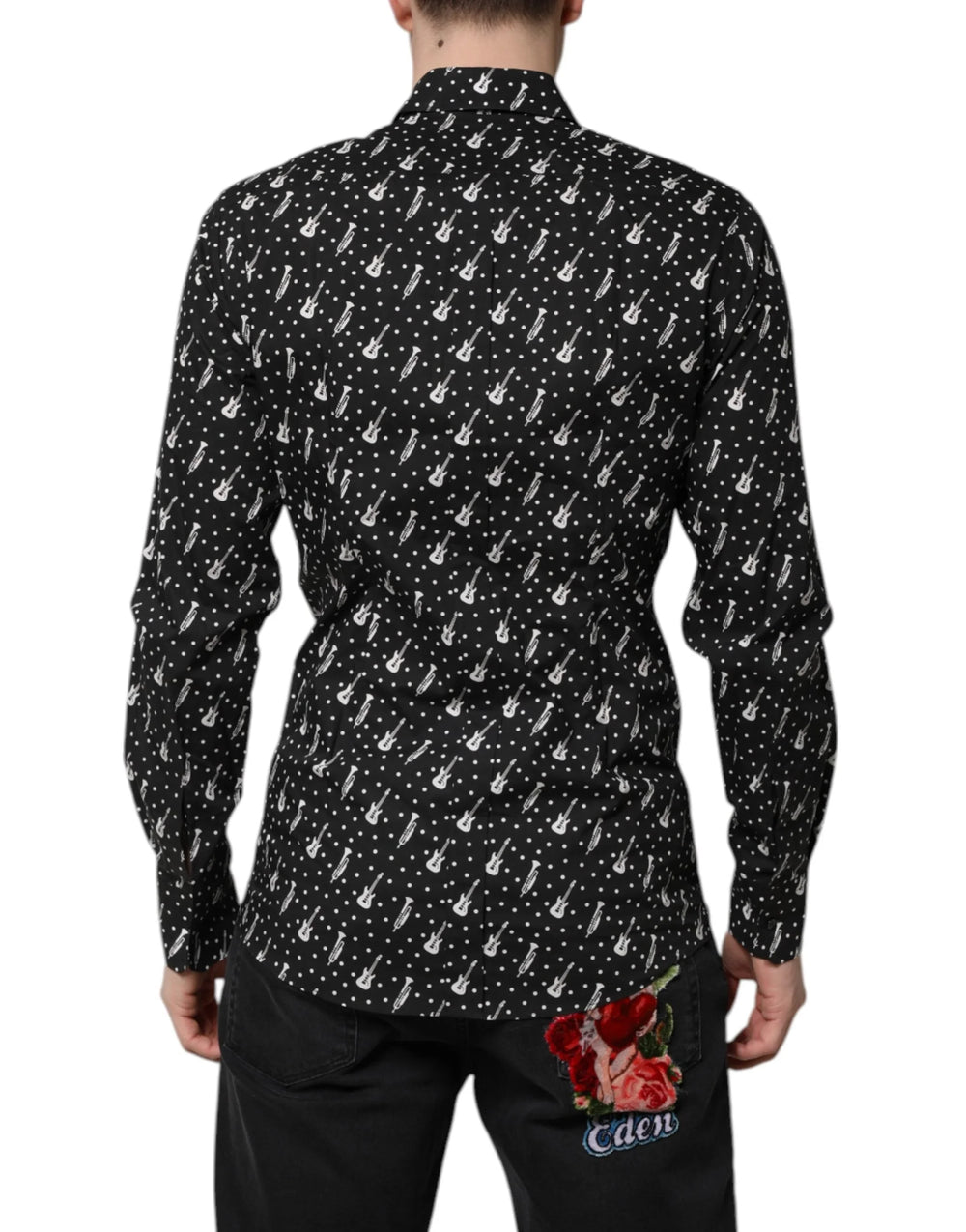 Dolce & Gabbana Black GOLD Instrument Embellished Shirt - Shirts
