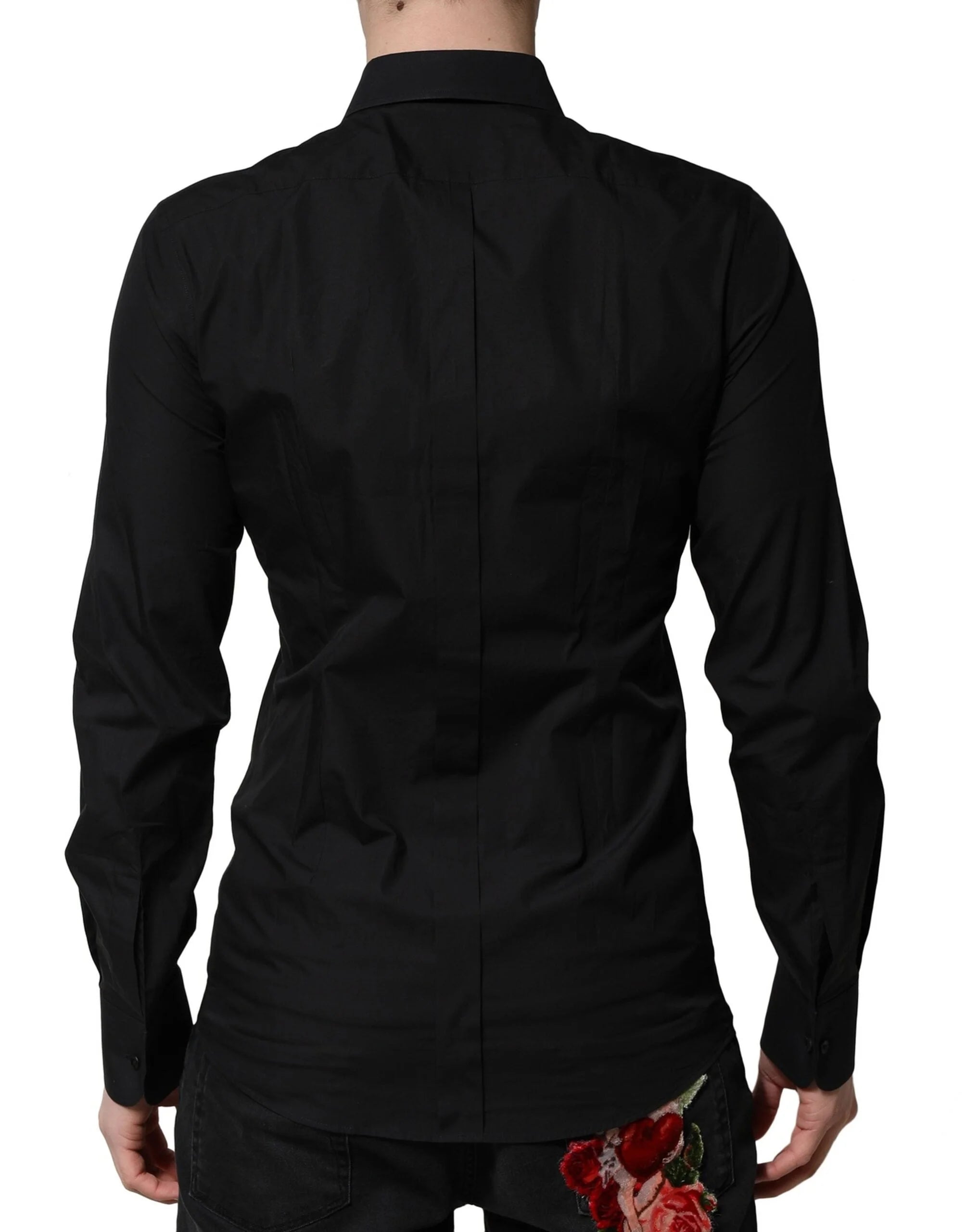 Dolce & Gabbana Black GOLD Long Sleeves Dress Formal Shirt - Shirts