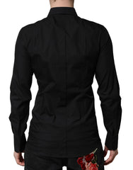 Dolce & Gabbana Black GOLD Long Sleeves Dress Formal Shirt - Shirts