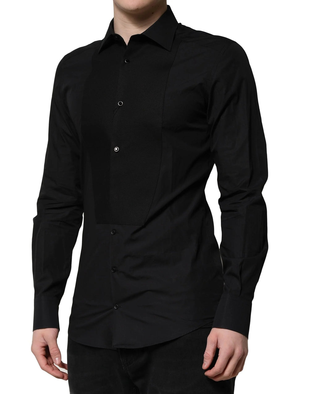 Dolce & Gabbana Black GOLD Long Sleeves Dress Formal Shirt - Shirts