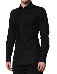 Dolce & Gabbana Black GOLD Long Sleeves Dress Formal Shirt - Shirts