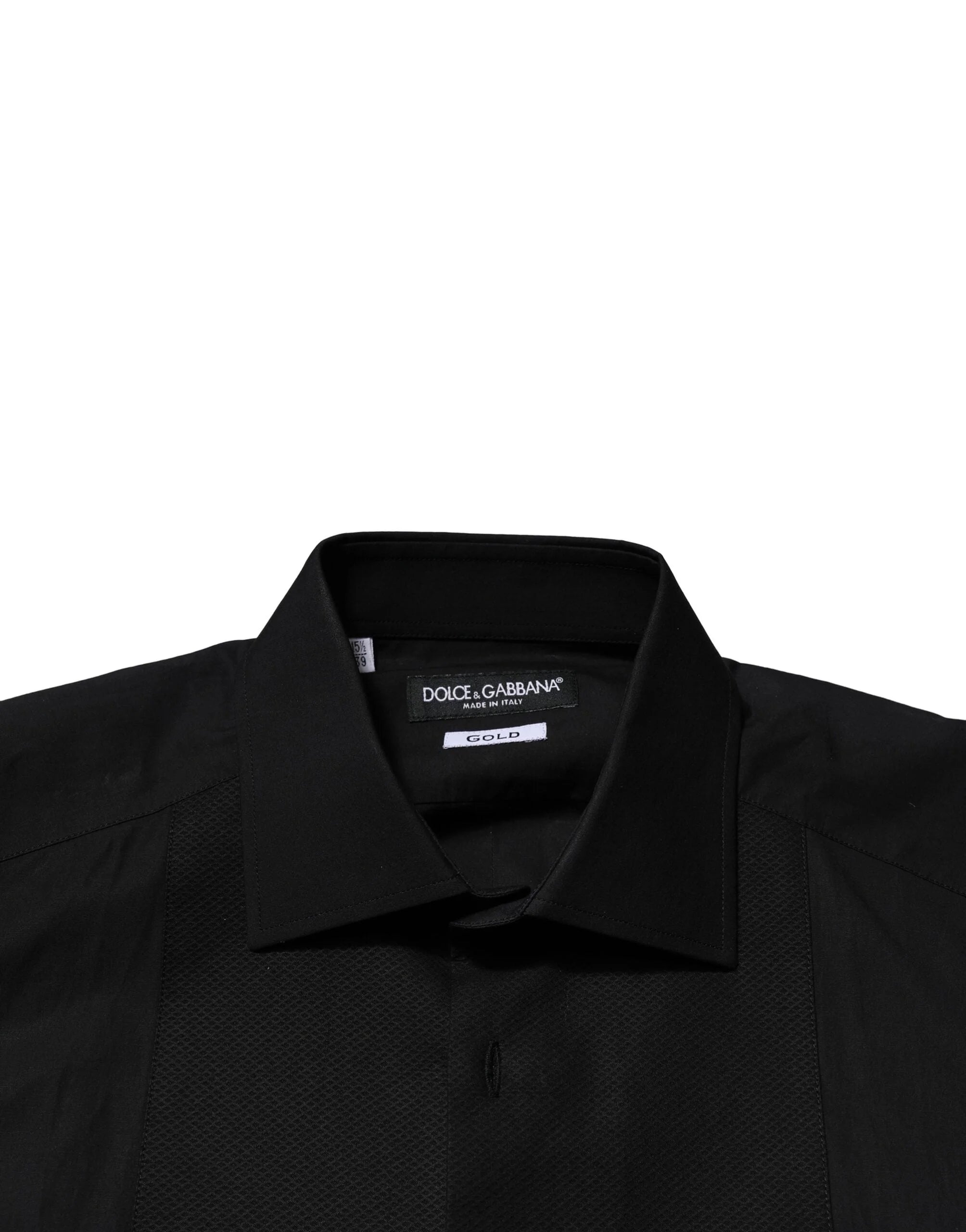 Dolce & Gabbana Black GOLD Long Sleeves Dress Formal Shirt - Shirts