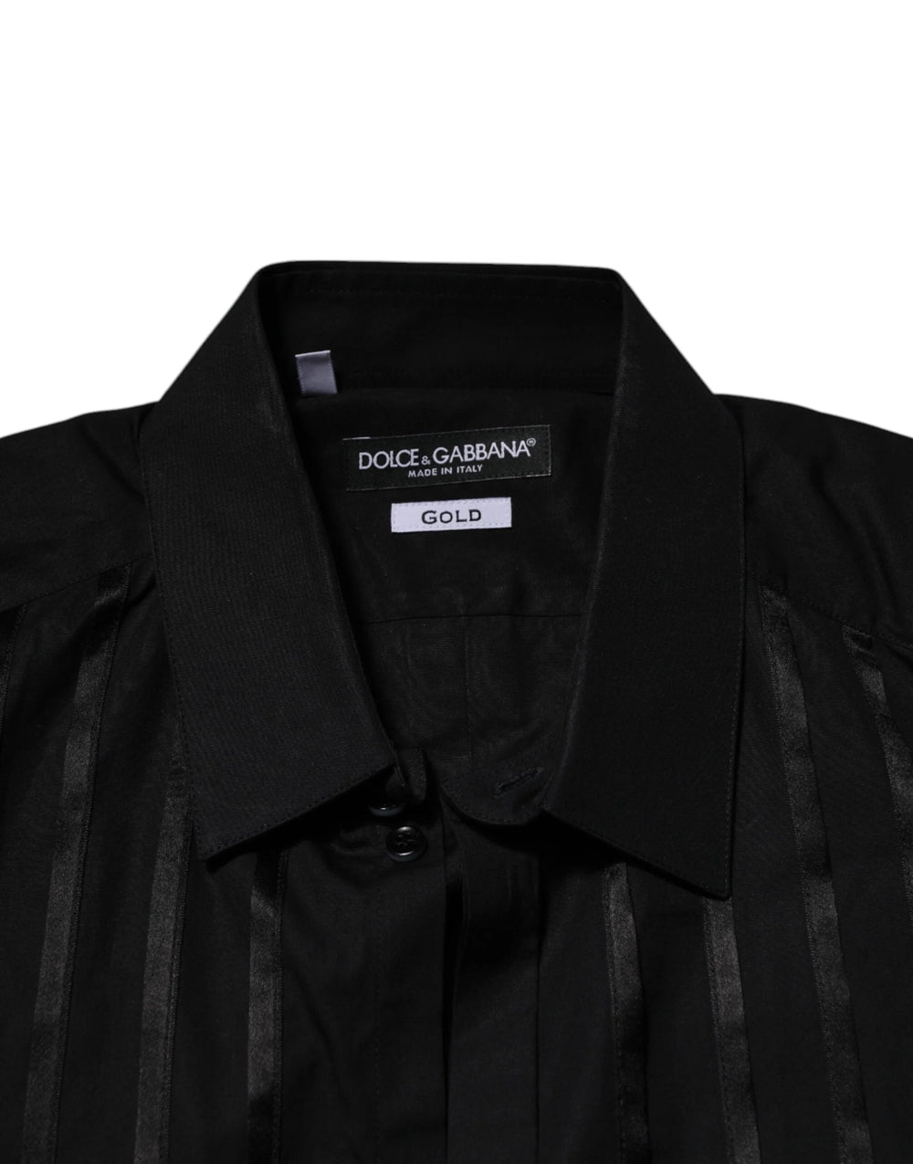 Dolce & Gabbana Black GOLD Long Sleeves Men Formal Dress Shirt - IT41 | L - Shirts