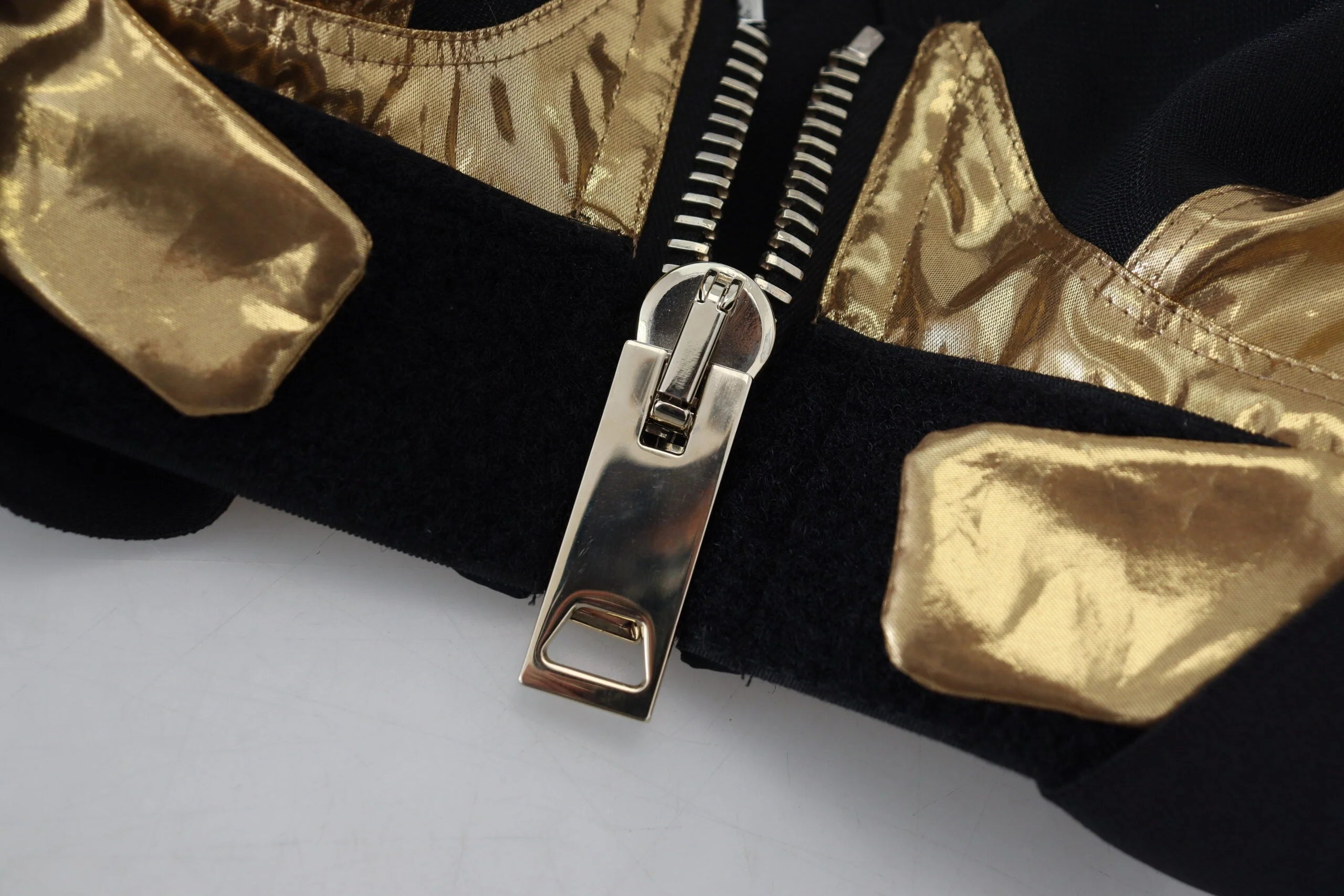 Dolce & Gabbana Black Gold Sleeveless Cropped Bustier Top - IT40|S - Tank Tops