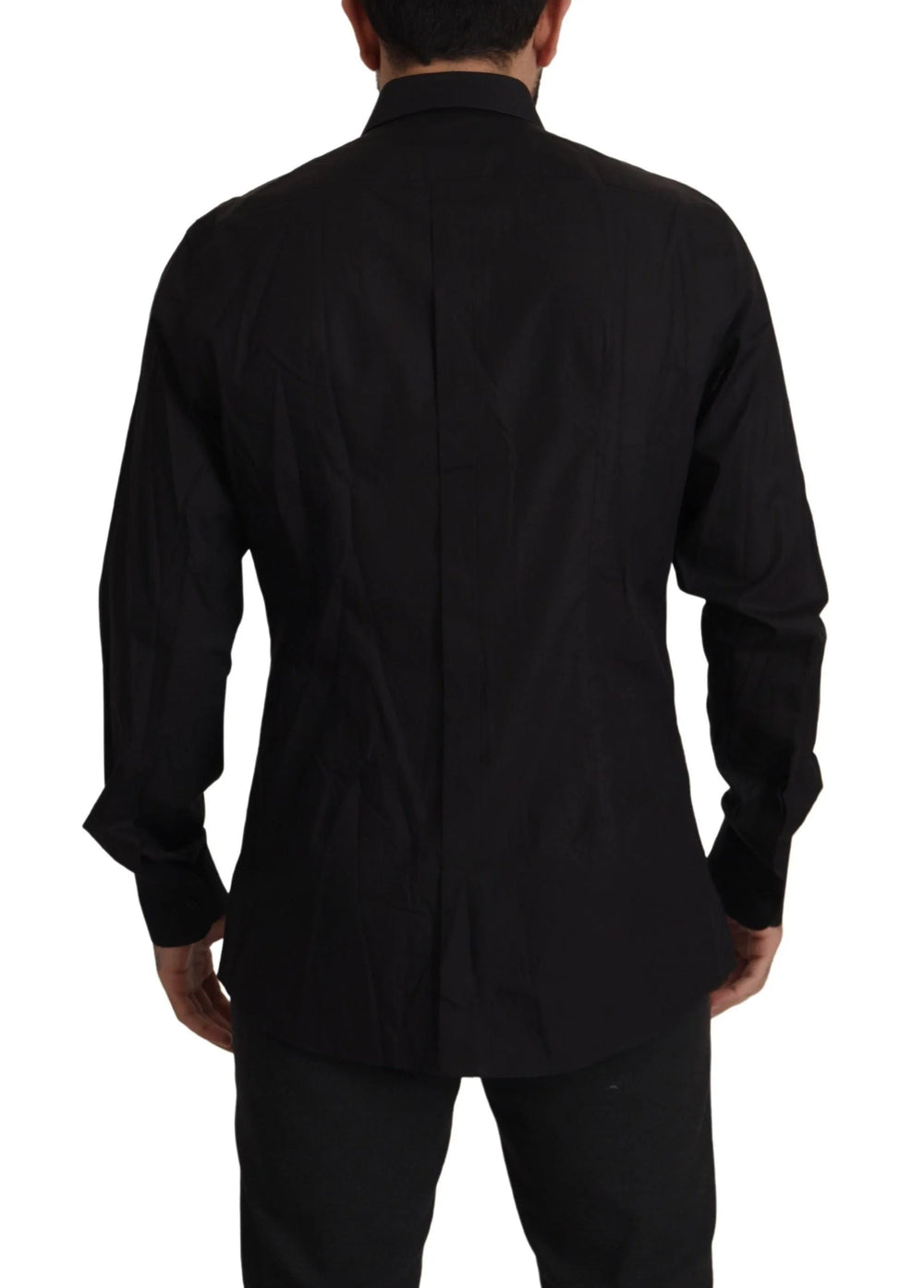 Dolce & Gabbana Black GOLD Slim Fit Tuxedo Dress Shirt - IT37 | XS - Shirts