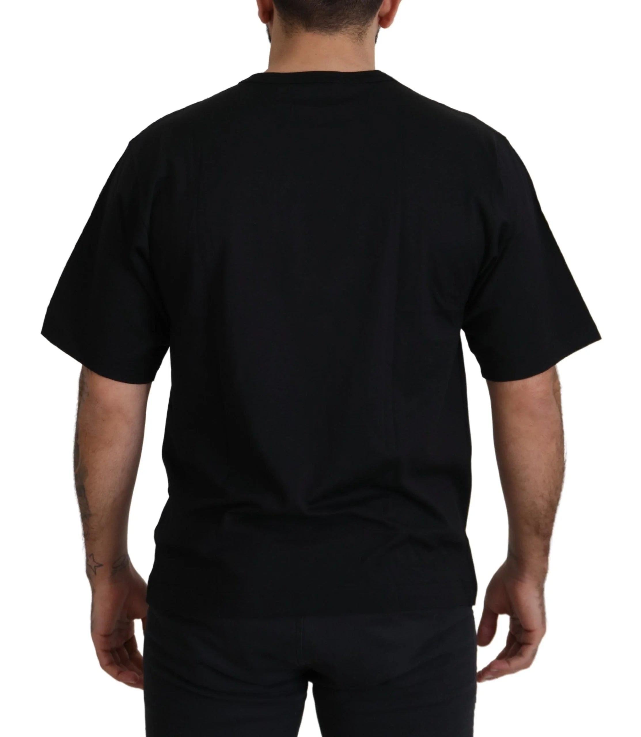 Dolce & Gabbana Black Gold STAR Crown DG Cotton Crewneck T-shirt - T-Shirts