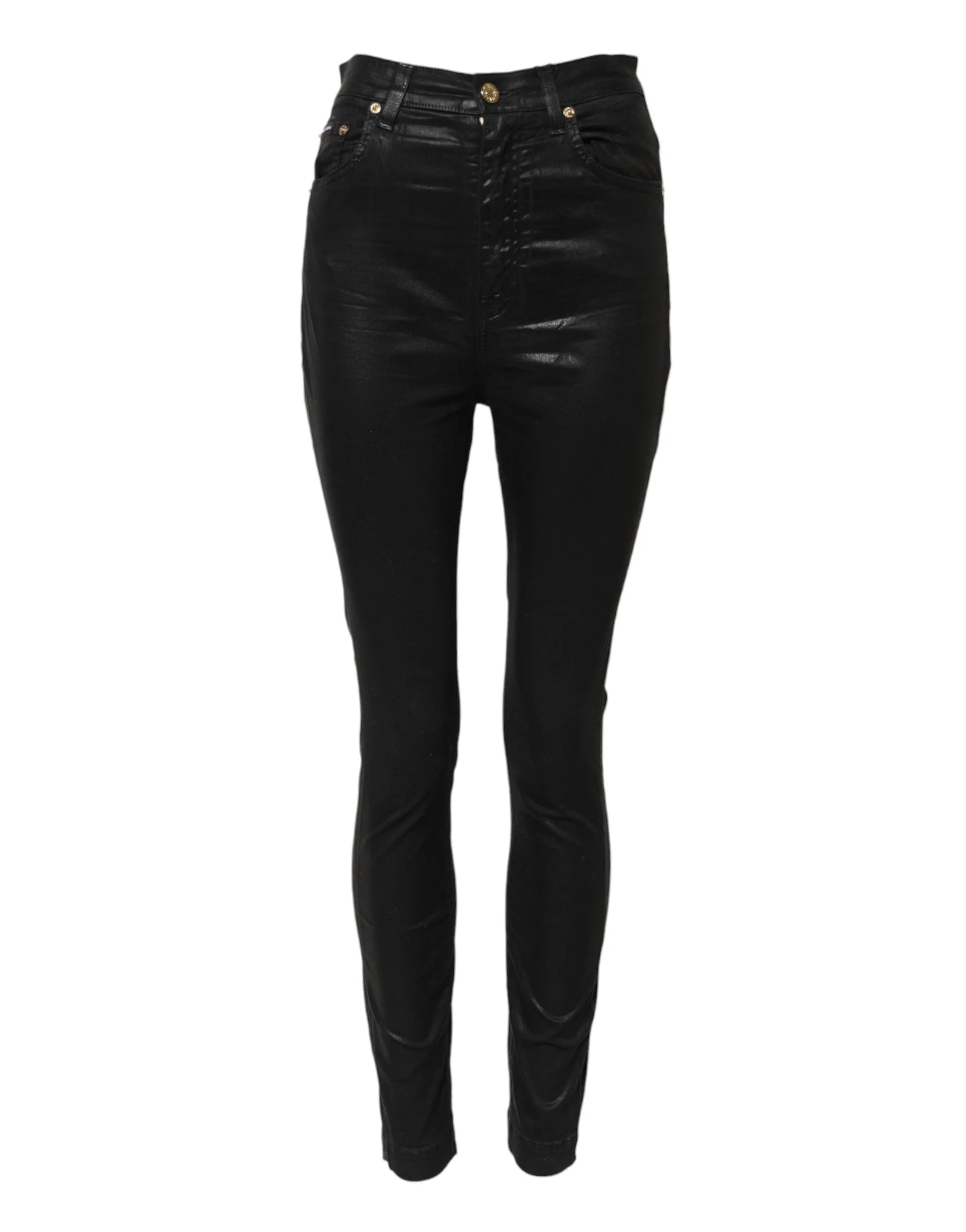 Dolce & Gabbana Black GRACE High Waist Skinny Denim Jeans - IT38 | XS
