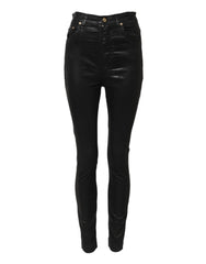 Dolce & Gabbana Black GRACE High Waist Skinny Denim Jeans - IT38 | XS