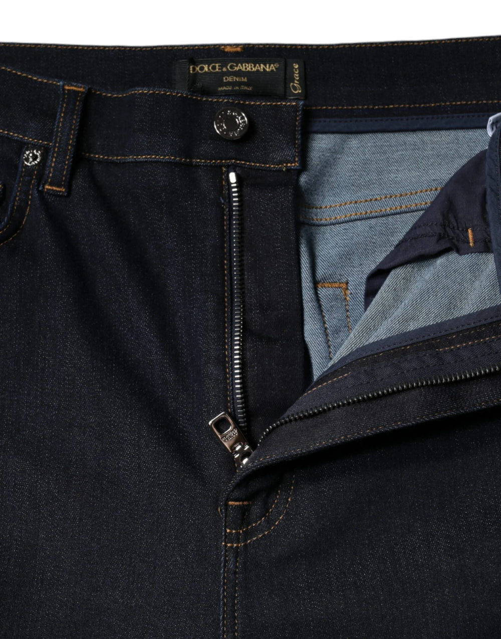 Dolce & Gabbana Black GRACE High Waist Skinny Denim Jeans - IT44 | L - Jeans