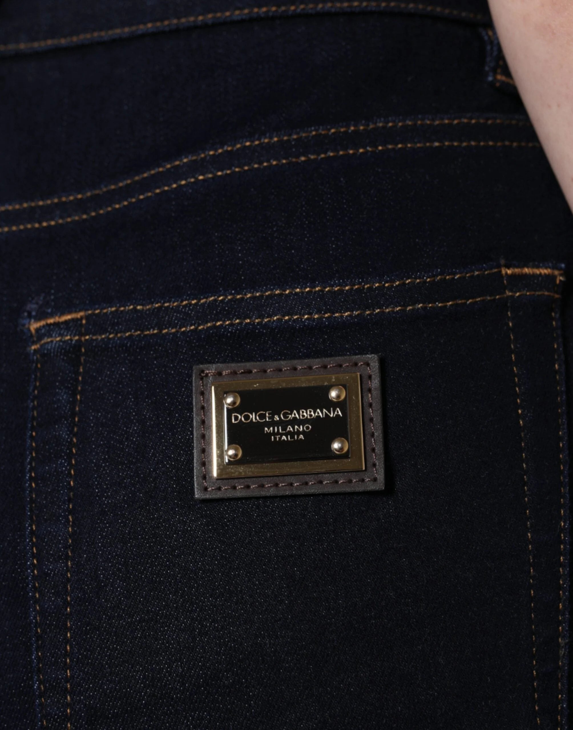 Dolce & Gabbana Black GRACE High Waist Skinny Denim Jeans - IT44 | L - Jeans