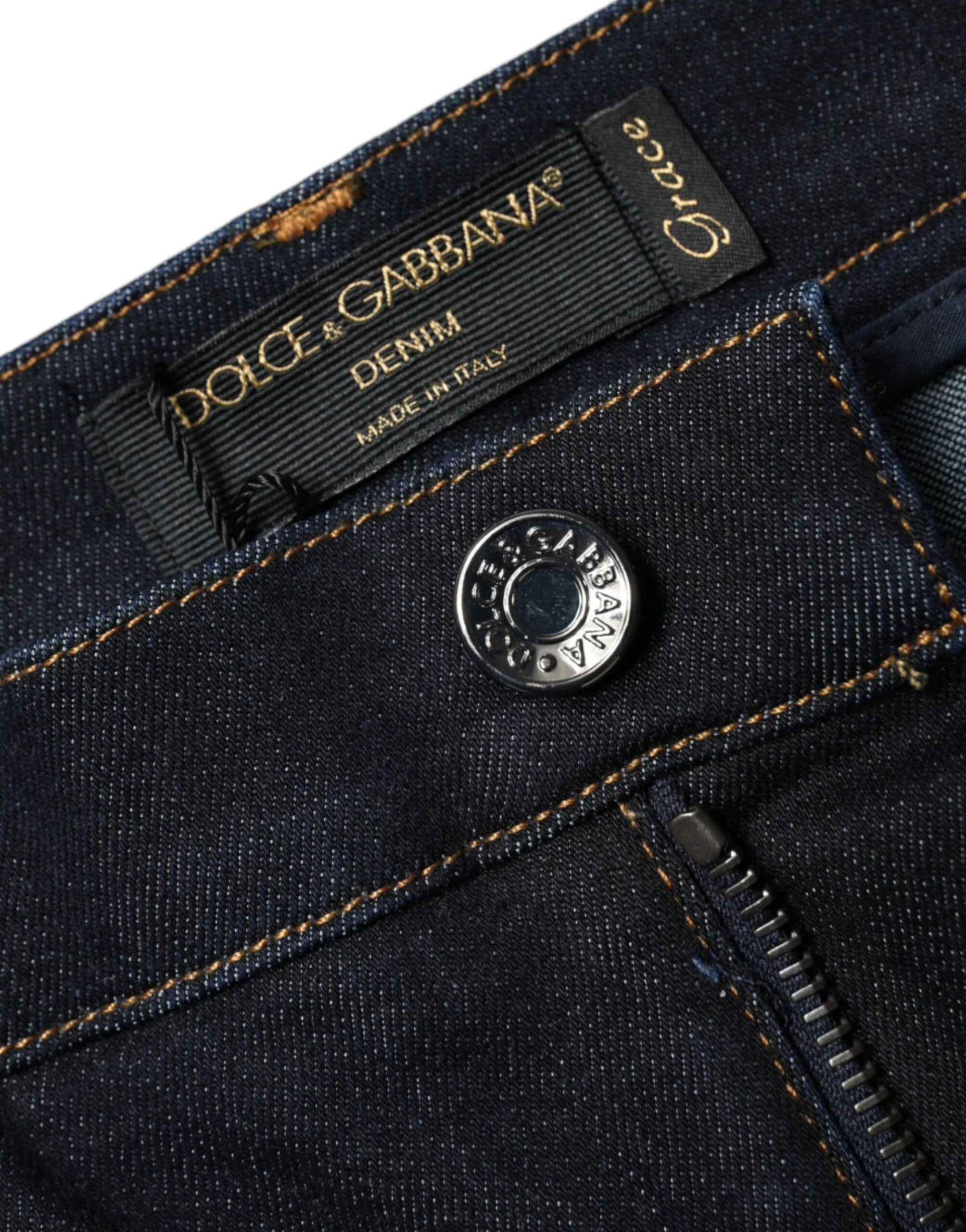 Dolce & Gabbana Black GRACE High Waist Skinny Denim Jeans - IT44 | L - Jeans